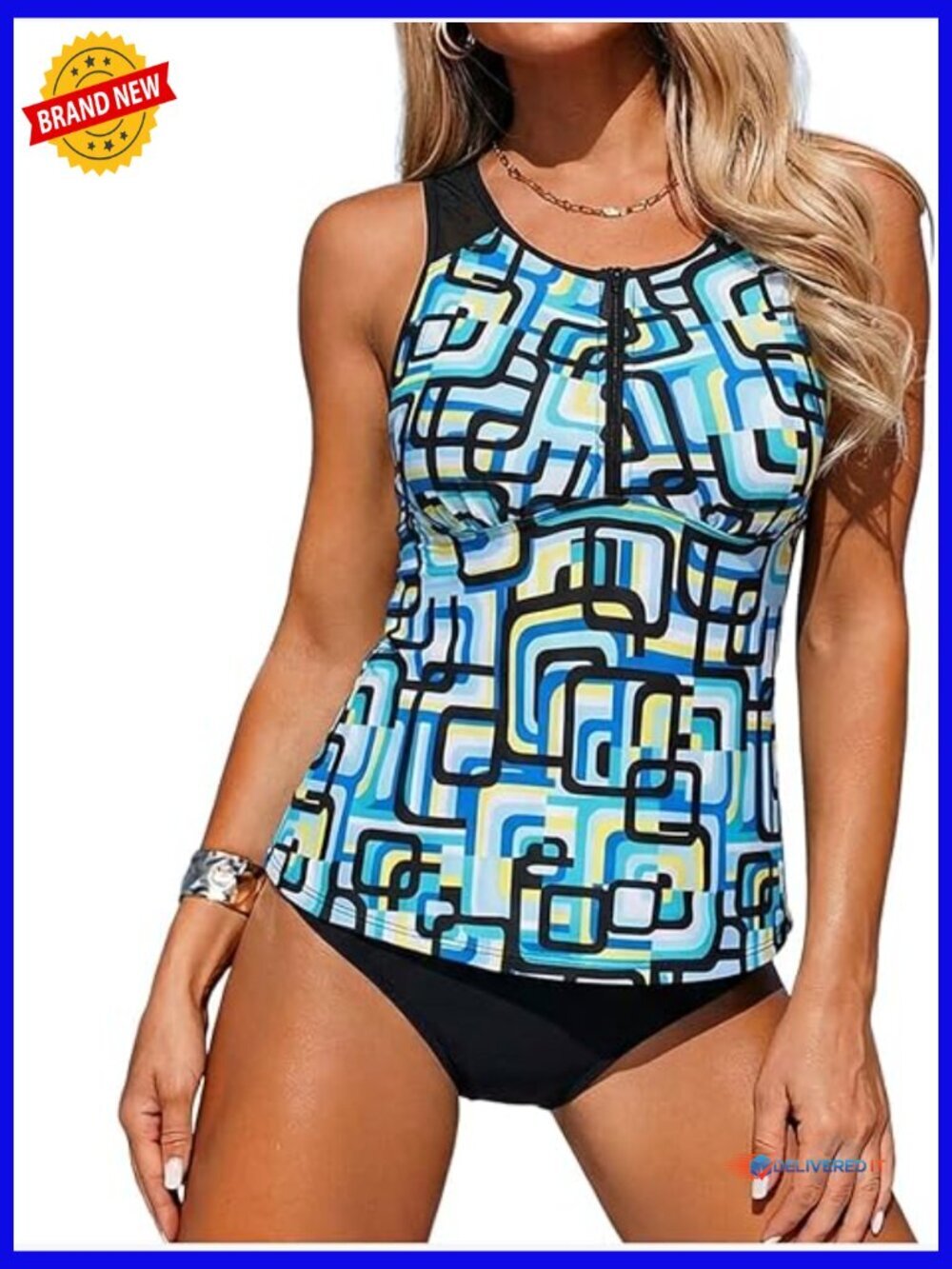 Tankini Swimsuits for Women Two Piece Athletic High Waisted Modest Swimwear